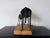 Vintage Brutalist Abstract Mare & Foal Metal Sculpture on Burl Wood Base For Sale - Image 11 of 16