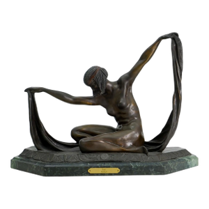 1930s Claire Jeanne Roberte Colinet Bronze Isis Sculpture