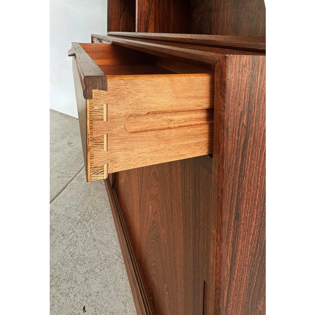 Mid 20th Century Carlo Jensen Poul Hundevad Danish Rosewood Bookcases, Pair For Sale - Image 13 of 15