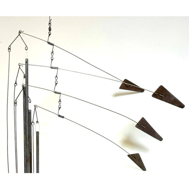 Unknown American Artisan Modern Steel Kinetic Mobile, Circa 1970s For Sale In West Palm - Image 6 of 12