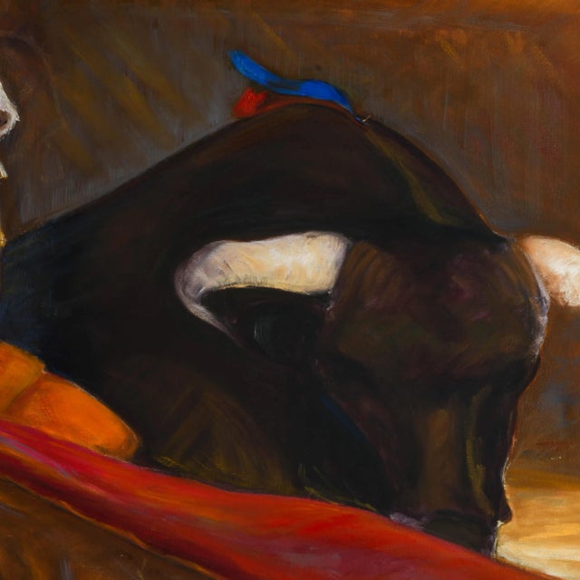 Figurative Framed Signed "Matador" Painting on Canvas by Teresa Perea For Sale - Image 3 of 10