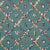 Schumacher Grotto Treillage Wallpaper, Multi on Teal For Sale