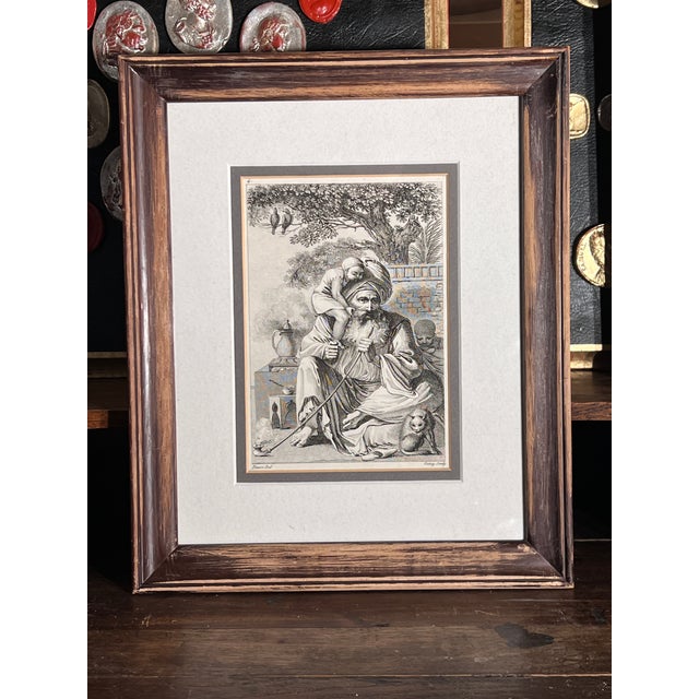 19th Century Fine Grand Tour Style Italian Print in Vintage Frame For Sale - Image 9 of 10