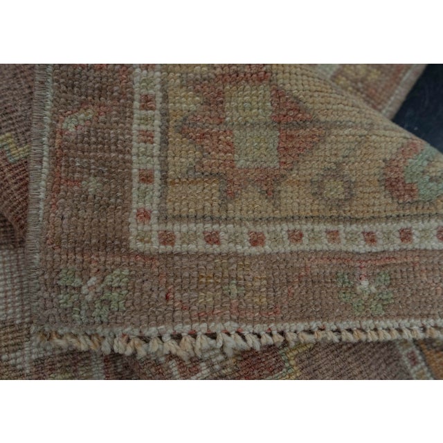 Red Turkish Mini Rug Oriental Hand Knotted Vintage Rug 1'5" x 3'10" #20635 For Sale - Image 8 of 8