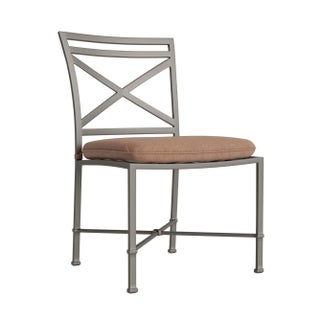 Brown Jordan Venetian Side Chair, Mica frame with Fusion Clay fabric For Sale