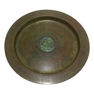 Bronze Plate by Sune Bäckström, 1935 For Sale