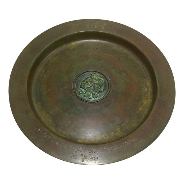 Bronze Plate by Sune Bäckström, 1935 For Sale