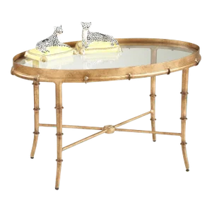 Chelsea House Gold Bamboo Cocktail Table