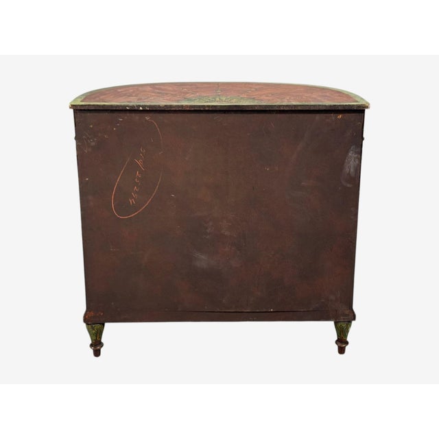 Edwardian, Adams Paint Decorated Demilune Cabinet, Inlaid Wood, 19th C. For Sale - Image 14 of 14