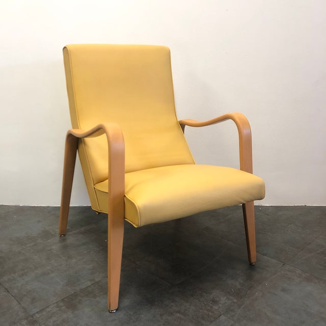 MidCentury Yellow Bentwood Lounge Chair Chairish
