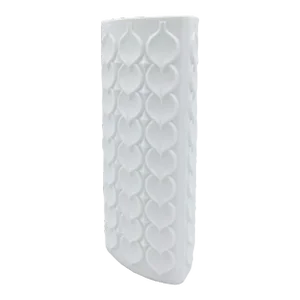 Vintage White Bisque Porcelain Modernist Vase From Ak Kaiser of Germany
