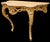 Tan Mid-Century French Louis XiV Style Carved Pine Console Table W/ Pink Marble Top For Sale - Image 8 of 11