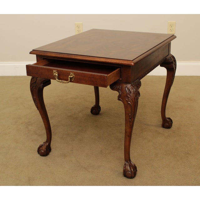 Henredon Rittenhouse Square Collection Mahogany Chippendale Ball & Claw Side Table Chairish