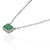 Green 2.06 Ct Octagon Cut Emerald & Diamond Pendant Necklace in 925 Sterling Silver For Sale - Image 8 of 12