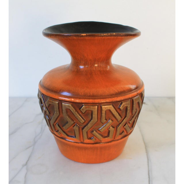 Mid-Century Modern Vintage Haeger Pottery Geometric Vase For Sale - Image 3 of 11