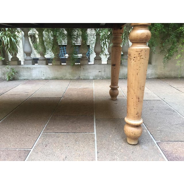 Natural Wooden Table Turned Legs and Drawers Chairish