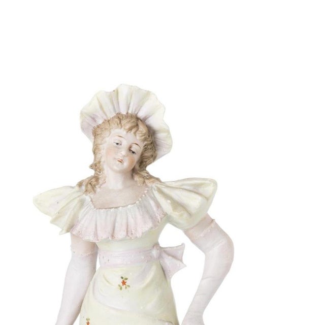 Gallant Figures in Biscuit Porcelain 19th Century, Set of 2 For Sale - Image 4 of 6