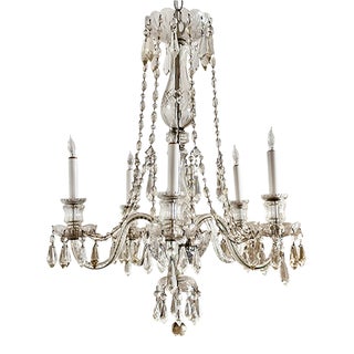 Antique Irish French Crystal Chandelier For Sale