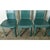 Metal Vintage Italian Turquoise Leather Postmodern Dining Chairs - Set of Six For Sale - Image 7 of 12
