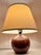 1980s Vintage Table Lamp with Brown Ceramic Base by Schütte-Leuchten, 1980s For Sale - Image 5 of 8