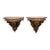 Pair of Italian Polychromed Wall Pedestals With Marble Tops, Mid-20th Century For Sale