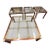 Rare 1970s Hollywood Regency Flamed Burl Wood, Copper, Brass, and Glass 4-Piece Table Set For Sale