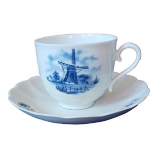 1980s Ter Steege Bv Cup and Saucer Set For Sale
