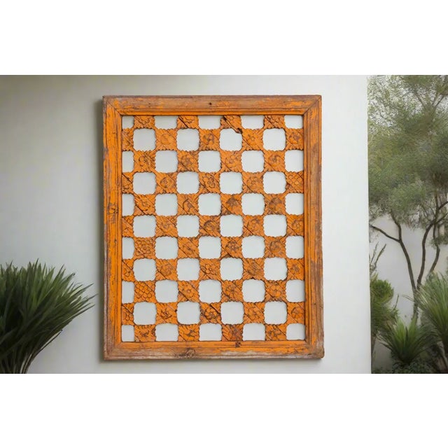 A traditional architectural feature of Chinese buildings, this beautiful antique Chinese lattice window was prominent in...