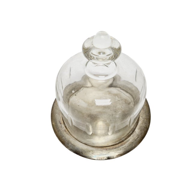 Art Nouveau Bowl with Crystal Cake Cover, Germany, 1920s, Set of 2 For Sale - Image 15 of 18