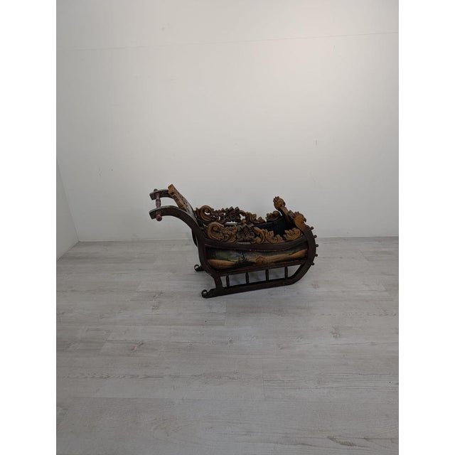 Handcrafted Bavarian Sleigh in Wood, 1930s For Sale - Image 13 of 14