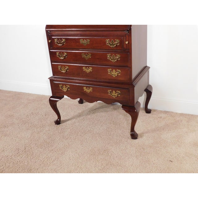 Ethan Allen Georgian Court 2 Piece Cherry Locking Secretary Desk For Sale - Image 11 of 14
