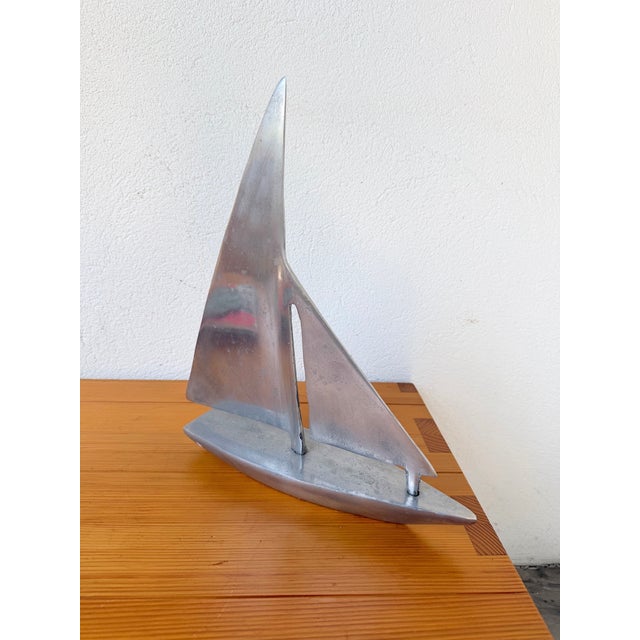 Vintage Polished Aluminum Sailboat, 1970s For Sale - Image 9 of 18