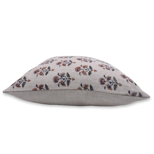 Textile Fabdivine Block Print Pillow Cover in Thick Linen 20x20 Inches, Traffic Light For Sale - Image 7 of 8