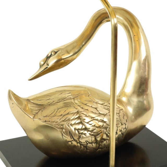 Large Hollywood Regency Swan Table Lamp from Regina, Italy, 1970s For Sale - Image 11 of 18