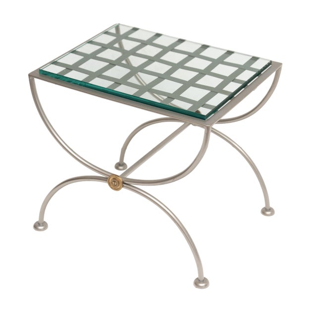 Mid 20th Century French Modern Occasional or Side Tables of Brushed Steel - Two Available For Sale - Image 5 of 11