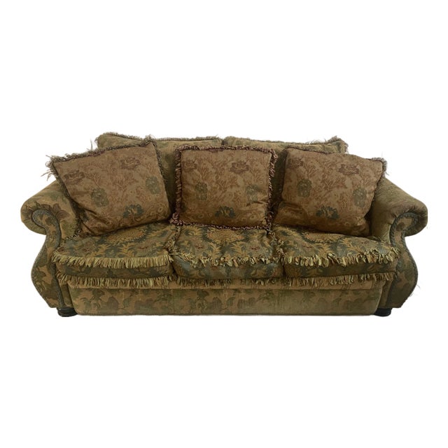 Carol Hicks Bolton and E J Victor Exquisitely Unique Vintage Sofa With Pillows Excellent Condition For Sale