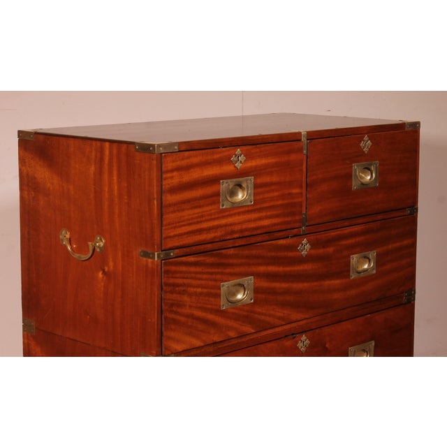 19th Century Naval Chest of Drawers in Light Mahogany For Sale - Image 5 of 13