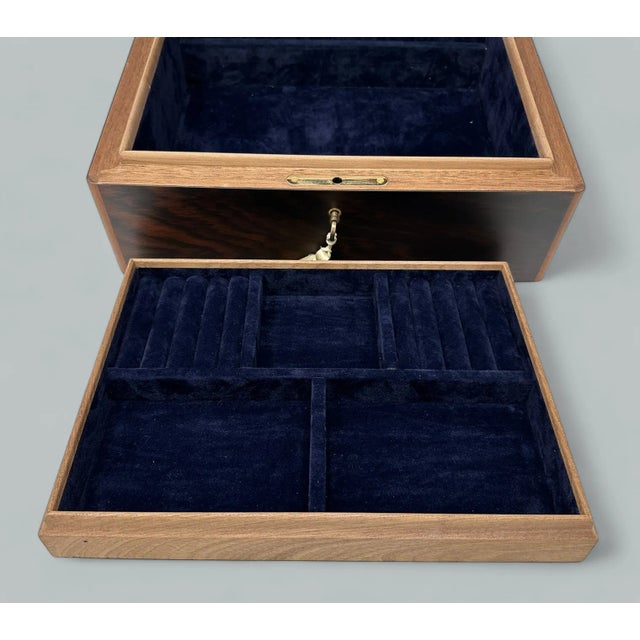2020s Mahogany Wood Vintage Handmade Jewelry Casket Box Manning of Ireland Irish New For Sale - Image 5 of 10