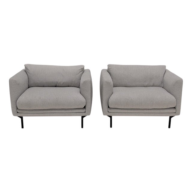 Grey Lounge Chairs from Bolia, Set of 2 For Sale