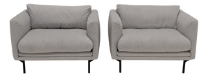 Grey Lounge Chairs from Bolia, Set of 2