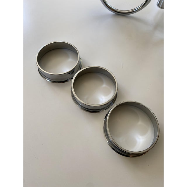Silver Space Age Chandelier in Chromed Metal, 1970s For Sale - Image 8 of 18