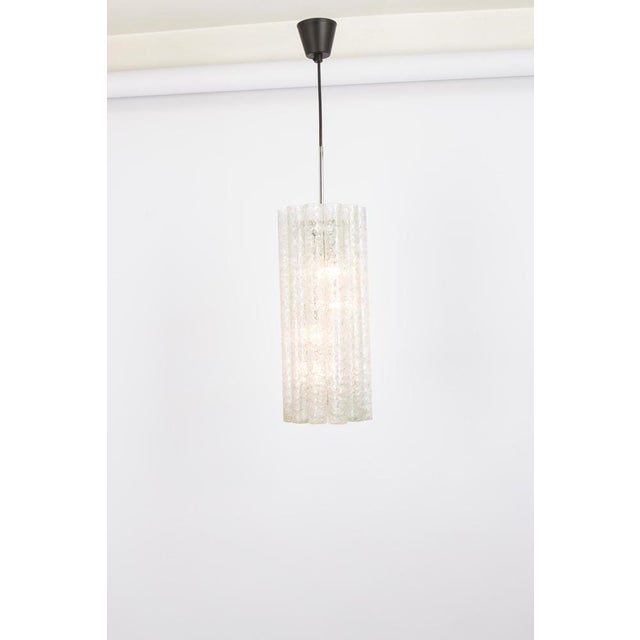 Large Murano Tubes Pendant Light attributed to Doria, 1970s For Sale - Image 10 of 15
