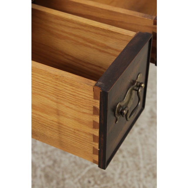 Wood Statton Country Cherry 3 Drawer Dressing Table Lowboy For Sale - Image 7 of 13