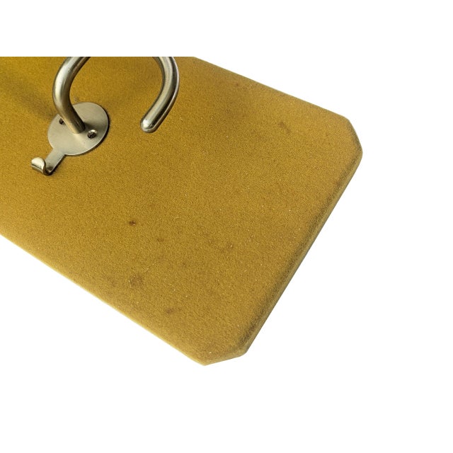 Wall Coat Rack in Mustard-Colored Wool and Nickel Plated Metal by Sergio Mazza for Artemide, 1960s For Sale - Image 9 of 11