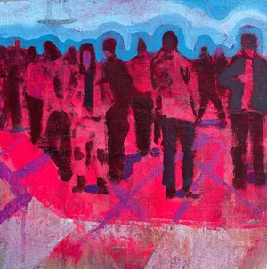 Another Day Another Crowded Street Painting by Joseph Christy