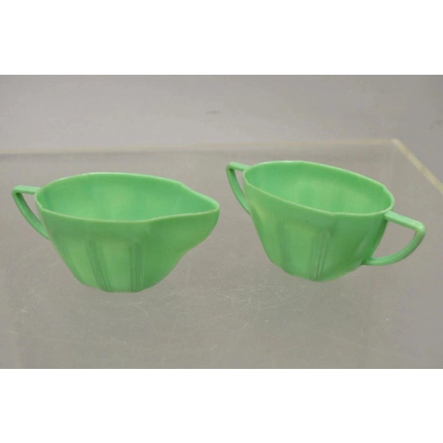 Art Deco Vintage Art Deco Green & Yellow Bonny Ware Safetyware Bowl Set - 8 Pc Set For Sale - Image 3 of 7