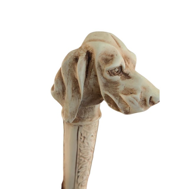 Ivory Vintage Figural Dog Head Magnifying Glass For Sale - Image 8 of 12