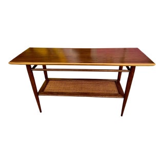 Mid Century Modern Two Tier Console Table by Basset Furniture. Circa 1960s For Sale