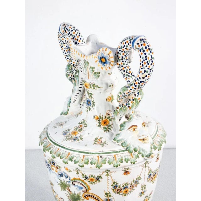 Ceramic Amphora Vase from Moustiers, France For Sale - Image 13 of 16