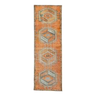 Turkish Vintage Runner Rug 3'5" x 10'6" #17460 For Sale